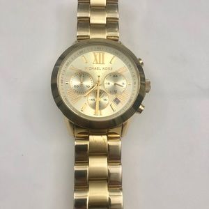 Michael Kors Bradshaw Chronograph Gold-Tone Stainless Steel Watch MK5777
